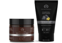 The Man Company DeTan Daily Pack with Activated Charcoal Face Wash & Daily Moisturising Face Cream | Argan, Shea Butter, Vitamin E | Deep Cleansing, Moisturizing - Pack of 2