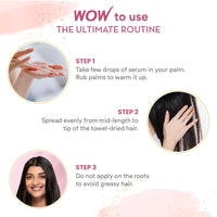 WOW Skin Science Red Onion Black Seed Hair Serum - with Red Onion Seed Oil Extract, Watercress - NON STICKY - for Frizz Control & Replenishing Dry, Dull Hair - No Parabens, Silicones & PEG - 100mL