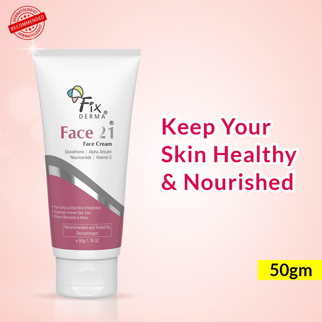 Fixderma 2% Niacinamide Cream, Face 21 Cream | Niacinamide Cream for Face | Alpha Arbutin Cream | Anti Ageing Cream for Women | Day & Night Cream for Women, Reduces Wrinkles and Fine Lines - 50 gm