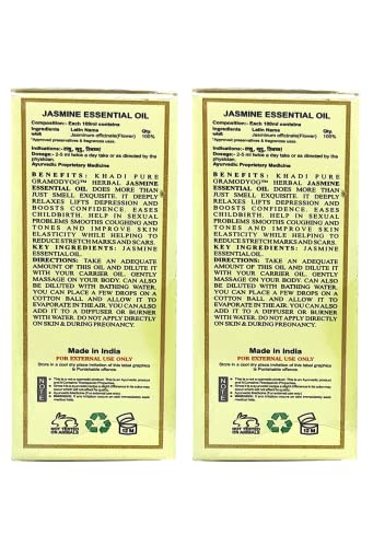 Khadi Natural Khadi Pure Herbal Jasmine Essential Oil - 15Ml (Set Of 2)
