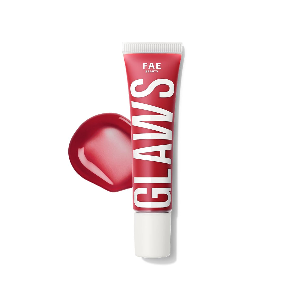 FAE Beauty Peptide Hydrating & High Shine Tinted Lip Gloss (12gm) | With Passionfruit Oil & Argireline to Smoothen, Even, and Soften Lips | Non Sticky | Vegan | Shade Sizzling | Sheer Cherry Red Gloss
