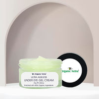 Organic Netra Ultra Ageless Under Eye Gel Cream | Enriched with Natural and Organic Ingredients with No Harmful Chemicals | Hydrates, Nourishes & Boosts Under Eye Skin- 25gm