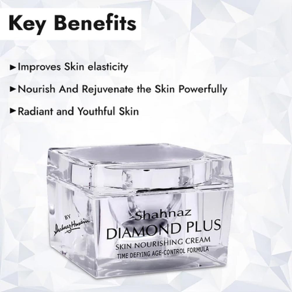 Shahnaz Husain Diamond Plus | Skin Nourishing Cream | Nourishes & Rejuvenate The Skin Powerfully | 40g