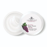 Verdant Natural Care Skin Brightening & Anti-Ageing Red Wine Face Cream with Grapes Extract | Red Vine Cream | Multi-Benefits Face Moisturizer | Anti-Aging Cream | Tanning & Pigmentation Control, Anti-Marks | Spots & Tan Removal Cream - Sulphate & Paraben
