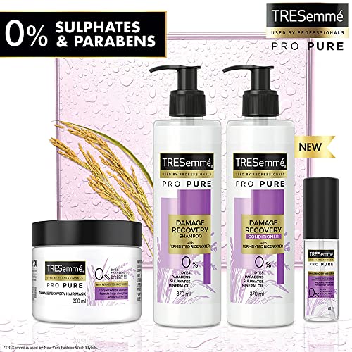 TRESemme Pro Pure Damage Recovery Conditioner For Damaged Hair, 370 Millilitre With Fermented Rice Water, Sulphate Free & Paraben Free (Jasmine)
