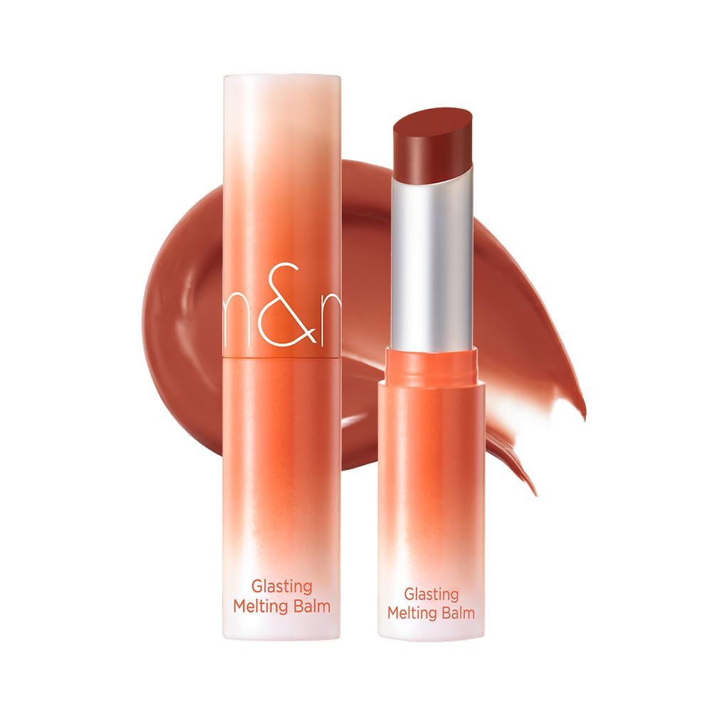 rom&nd Glasting Melting Balm 3.5g (7Colors), Glossy, Plumping Lips, Moisture, Translucent, Water Bomb, High Pigmented, Vegan (15 PECAN BREW)