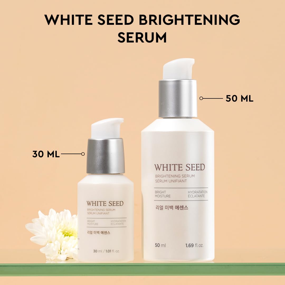 The Face Shop White Seed Brightening Face Serum with Niacinamide & Hyaluronic Acid |For Dark Spots, Dullness & Acne Scars | Suitable for Normal,Oily, Dry,Combination Skin|Sulphate & Paraben Free,30ml