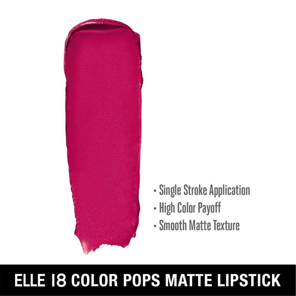 Elle 18 Lipstick Mauve Date (Matte) & Color Pop Matte Lip Color, P24, Pink Show, 4.3 g