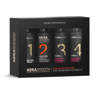 Godrej Professional Kerasmooth Keratin Treament - No Formaldehyde - Monodose, 60Ml X 4 Bottles, All