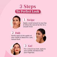 Olivia Tints & Tones 3-in-1 Lip, Cheek & Eye Tint | Paraben-Free | Creamy Matte Finish | Hydrating & Blendable Formula | No Harmful Colours or Preservatives | Caramel Laughter - 02 | 15g
