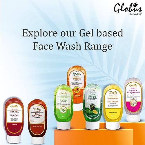 Globus Pimple Clear Face Wash with Glycolic & Salicyclic Acid - 100 ml (Pack of 4)