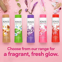 POND's Dreamflower, Pink Lily Fragrant Talcum Powder, 400G, For Long-Lasting Fragrance, With Vitamin B3, Glowing Skin, For Men & Women