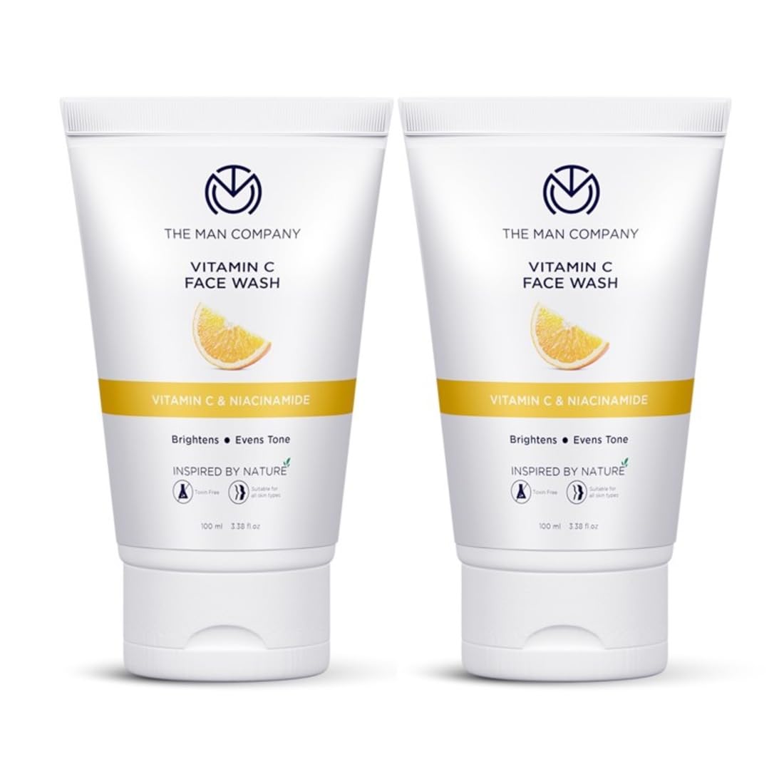 The Man Company Vitamin C Face Wash (Buy 1 Get 1 FREE) with Turmeric and Moringa | Paraben Free - 100ml