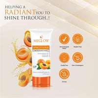 Meglow Apricot Scrub 70g Each, Pack of 3 – Paraben Free Formula || Enriched with Natural Apricot Extracts, Vitamin E and Aloe Vera Extract || Remove Dead Skin Cells || All Skin Type || Helps to Make Skin Smooth and Radiant