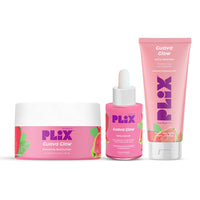 PLIX - The Plant Fix Guava Powered Regime for Glowy Skin | Hydrating Cleanser | 10% Vitamin C Dewy Serum | Smoothie Moisturizer | Promotes Hydration & Brightening | Glowing in 1 Use