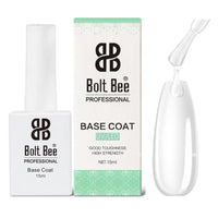 Bolt Bee No Wipe Base Coat,15ml for Gel Nail Polish Soak Off LED Nail Lamp Gel Base Coat Upgraded Formula Long-Lasting DIY Home and Nail Salon