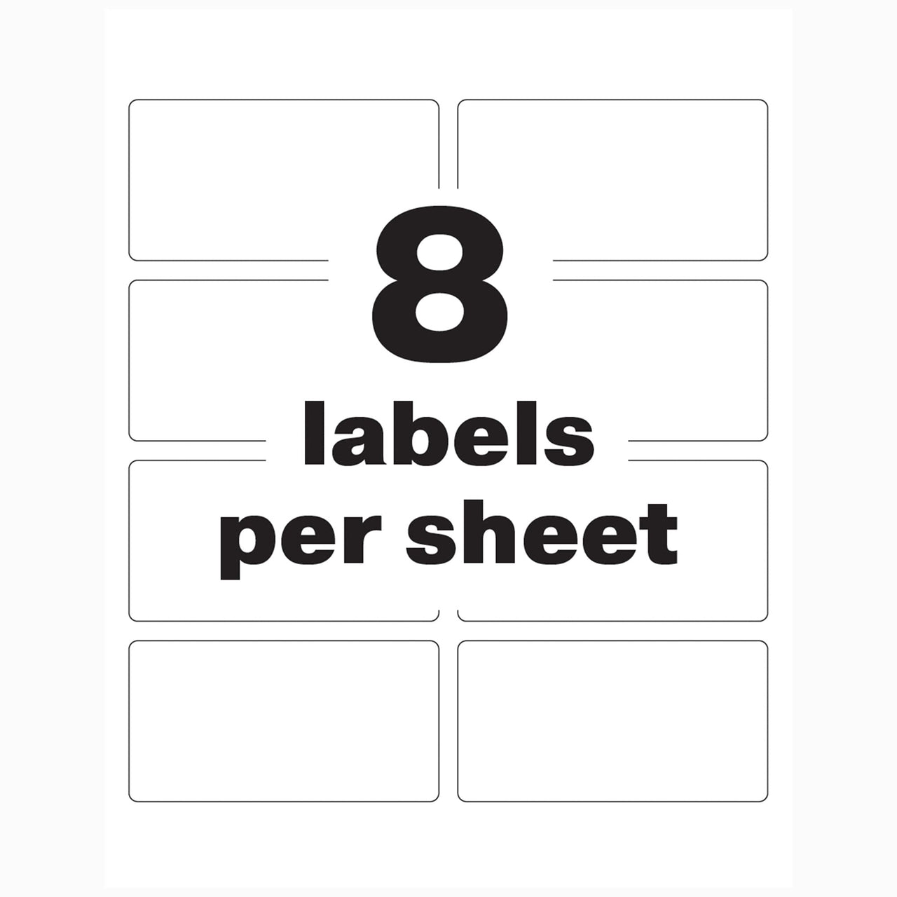 Avery White Asset Tag Labels, 3-3/4" x 2", Tamper-Evident Laser Printable Tags, 64 Waterproof Labels (60538) 3-3/4" x 2"