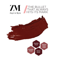 ZM Transfer-Proof Power Matte Bullet Lipstick, Vegan, 3.2 g (Selfie Red)