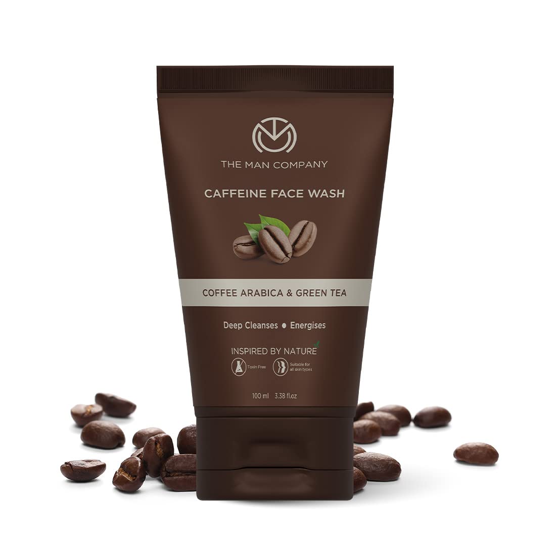 The Man Company Coffee Face Wash for Deep Cleansing & Oil Control - 100ml | Tan Removal with Coffee Arabica & Green Tea Extracts | Soothes Skin