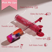 LoveChild Masaba Gulabi Rum Punch Lush-Matte Pink Lip Creme, 3ml