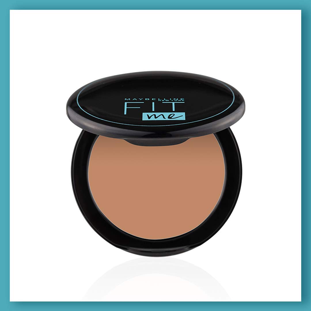 Maybelline New York Liquid Full Coverage Foundation For Oily Skin oil, Matte & Poreless, Fit Me, 310 Sun Beige & New York Compact Powder, Fit Me, 310 Sun Beige, 8G, Pack Of 1