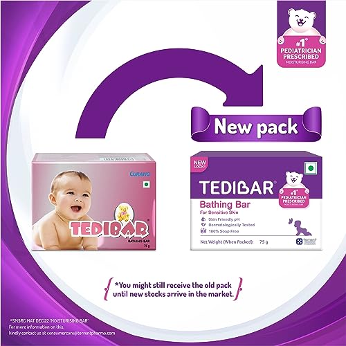 Spoo No-Tear Formula baby shampoo 125ml from Tedibar Family + Tedibar Moisturising Baby Bathing Bar 75g - By Torrent Pharma