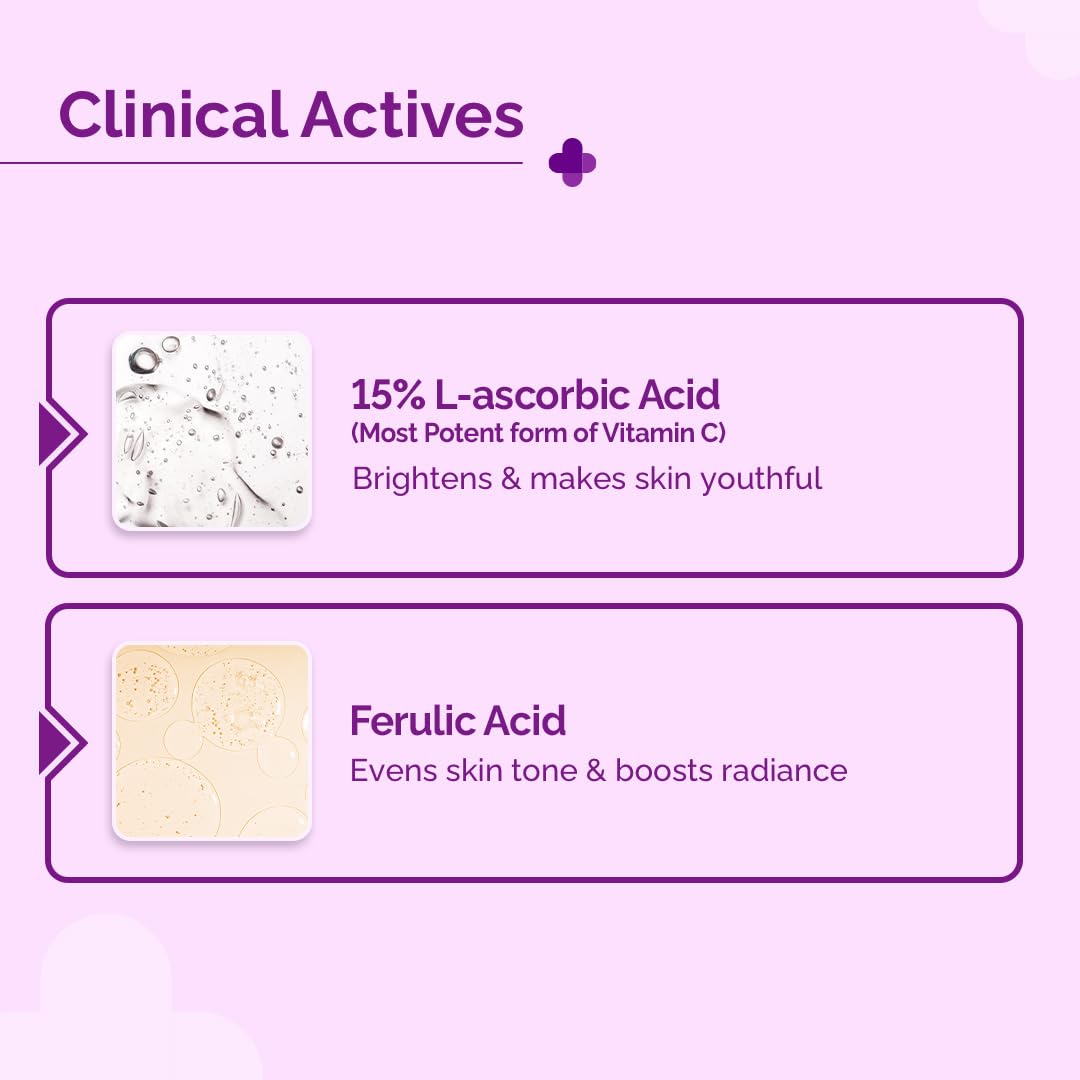 The Derma Co 15% Vitamin C Serum Intense Brightening Ampoule Kit|Radiant & Glowing Skin In 7 Days|7 Fresh Mix|Brightening For Dull Skin|Most Potent Vitamin C (L-Ascorbic Acid)|Ferulic Acid - 14 Ml