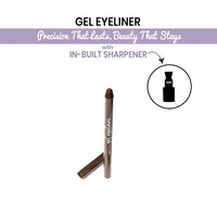 Oceglow Waterproof Gel Eyeliner | Smudge-Proof & Long-Lasting | Intense Color Payoff | Smooth Glide Formula Brown Color - 0.5g