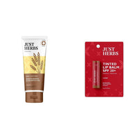 Just Herbs Spf 35+ Nosun Sunscreen Gel For Dry Skin, Lightweight, Broad Spectrum Pa 35++++- 50Ml & Tinted Lip Balm 4 G (Cherry) Combo, Pack Of 1
