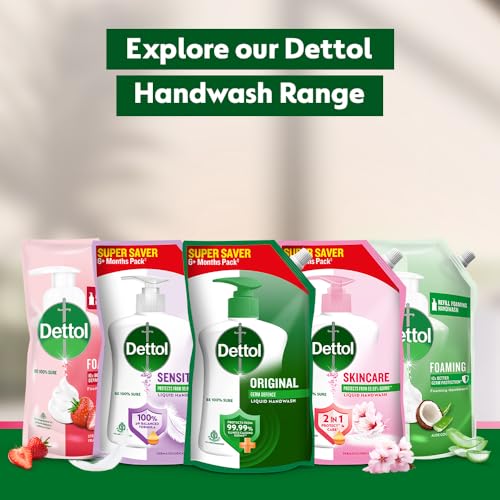 Dettol Liquid Handwash Refill – Skincare Hand Wash- 675ml (Pack fo 3) | pH Balanced | 10x Better Germ Protection