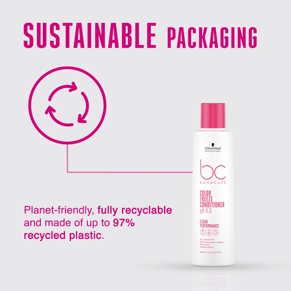 Schwarzkopf Professional Bc Ph4.5 Color Freeze Conditioner, Pink, 200 Ml