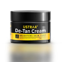 Ustraa De-Tan Cream 50g - Dermatologically Tested - For Effective Tan Removal & Even Skin tone, With Japanese Yuzu & Licorice, Prevents Dark Spots, Without Bleach, No Sulphates, No Parabens