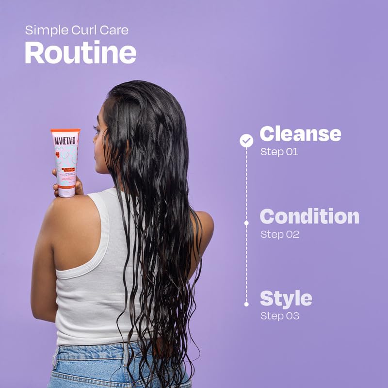 MANETAIN Clarifying Shampoo 100ml for Curly Hair | Sulphate & Paraben Free | Exfoliating & Non-Drying Formula with Fruit-Based AHAs for Curly, Frizzy, and Oily Hair | Safe for All Hair Types