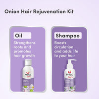 Mylo Care Anti Hair Fall Combo (Onion Oil & Onion Shampoo) 200 ml Each| Contains Bhringraj, Vitamin E, Argan Oil, Onion Seed Oil| Controls Hairfall & Nourishes Hair Roots