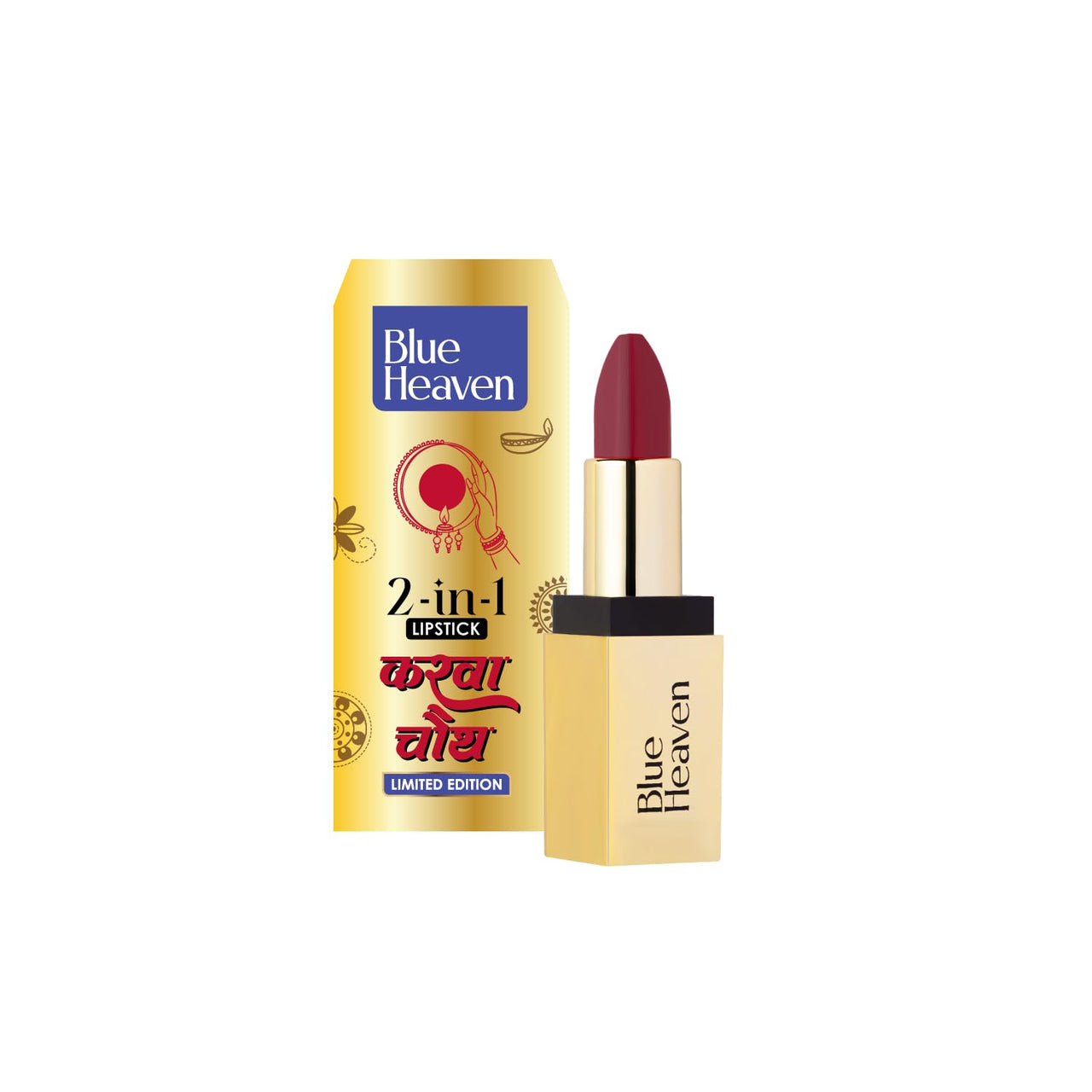 Blue Heaven 2 in 1 Festive Lipstick | Dual Shade | Ultra Lightweight Soft Matte Finish | Long Stay Comfort Wear Lipsticks for Women |C7| 4gm