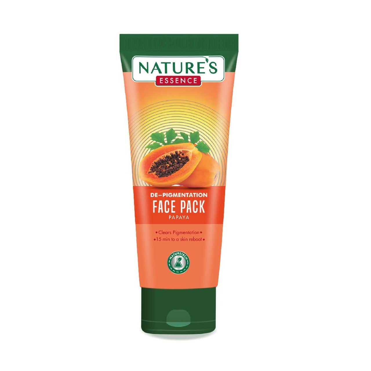 NATURES ESSENCE De-Pigmentation Papaya Face Pack For Women, Orange, 50G, 1 Count