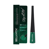 BELLAVITA Intense Drama Waterproof Eyeliner, Green, Matte Finish, Smudge-Proof, Fast-Drying, Felt Tip Applicator, Enriched with Biotin, 3.5 ml