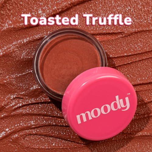 Moody Plush 3-in-1 Lip, Cheek & Eye Cream - Toasted Truffle with Cacao Butter, Shea Butter & Jojoba Oil | Long Lasting | Paraben Free Lip Balm Moisturizer For All Skin Type, 5gm