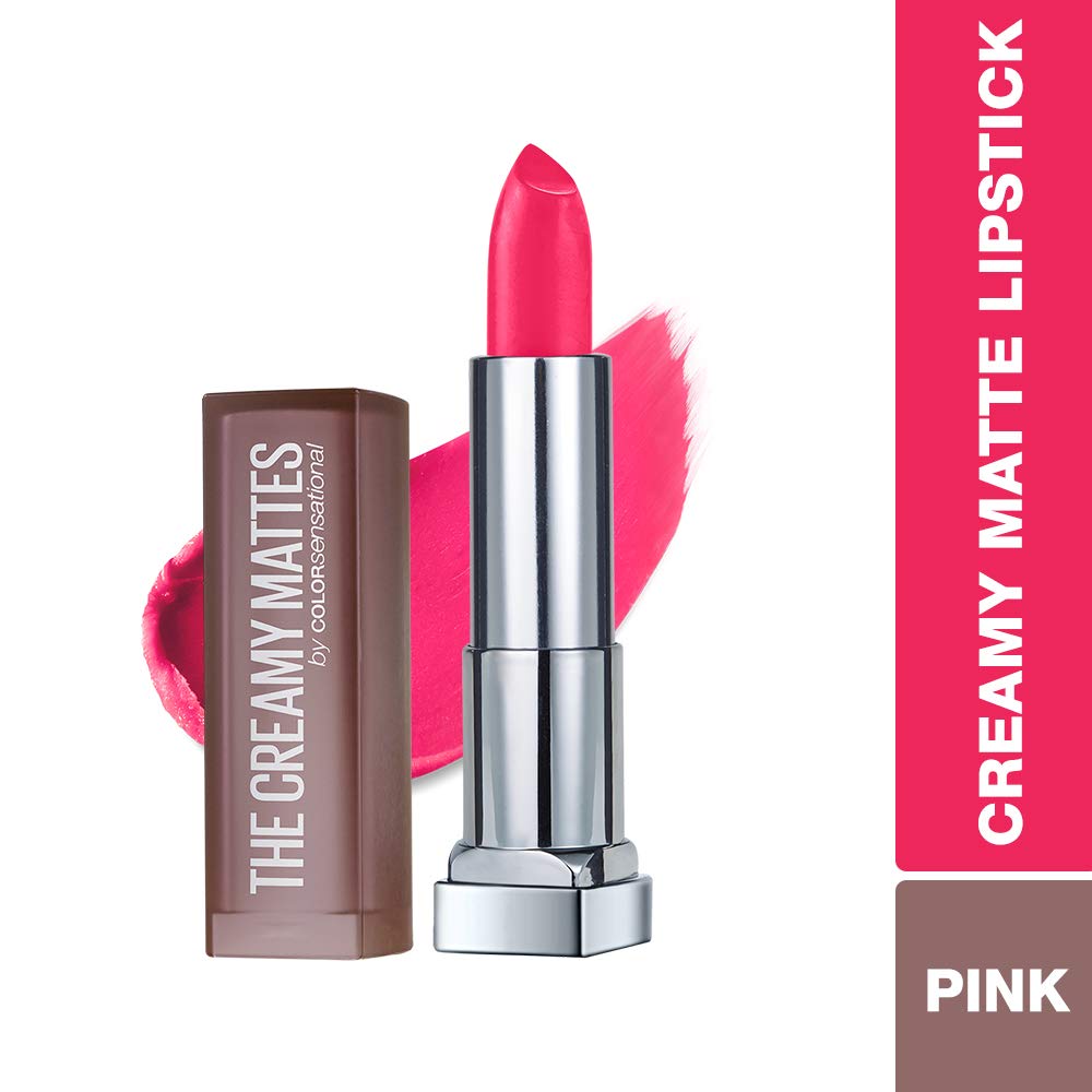 Maybelline New York Color Sensational Creamy Matte Lipstick, 630 Flaming Fuchsia, 3.9g And Maybelline New York Color Sensational Creamy Matte Lipstick, 680 Mesmerizing Magenta, 3.9g