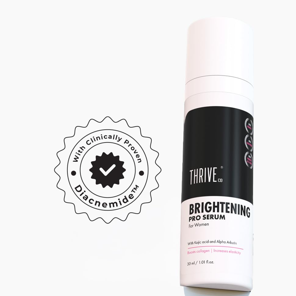 ThriveCo Brightening PRO Cleanser + Serum For Women with Probiotic Rice Water, Vit C, Kojic Acid, Alpha Arbutin & Glutathione | Anti-ageing, Boosts Collagen, Clears Skin & Removes Dark Spots