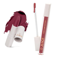 Juice Epic Pink - M08 Kiss Sensation Lipstick & Nude Staple - M16 Color Luxe Liquid Lipstick with Goodness of Bio Retinol, & SPF 15 UV Protection