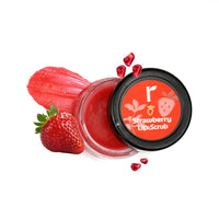 Rivona Naturals Strawberry Lip Scrub | Sugar + Niacinamide | For Men & Women| 8 gm