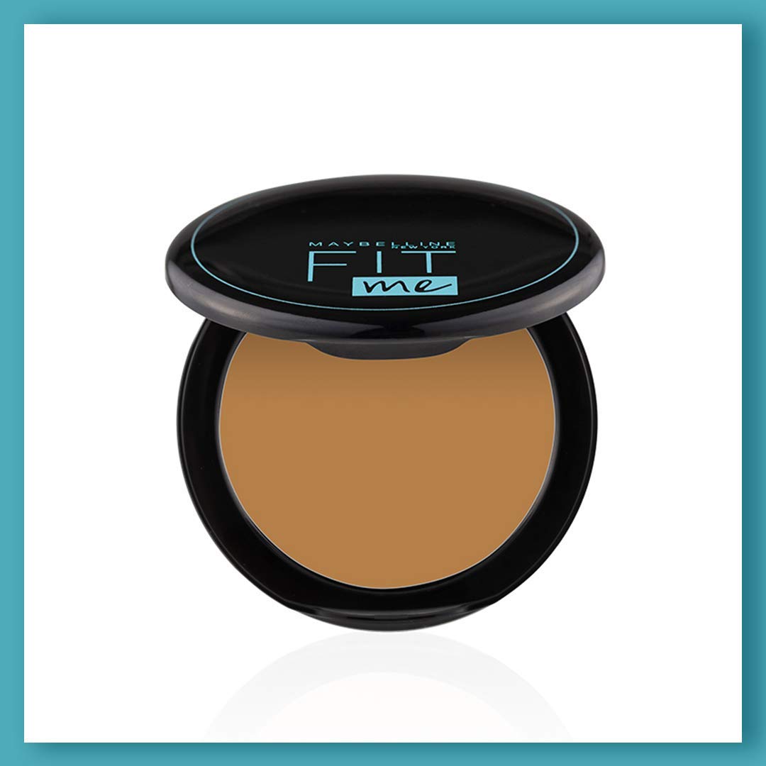 Maybelline New York Liquid Foundation For Oily Skin light coverage, Matte & Poreless, Fit Me, 310 Sun Beige & New York Compact Pressed Powder, Fit Me, 330 Tofee, 8G, Pack Of 1