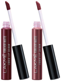 Lakmé Forever Matte Liquid Lip Color, Matte Finish, 5.6 ml - Wine Touch & Mauve Party