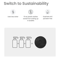 Earth Rhythm Charcoal Shampoo Bar | Clarify scalp, Strengthen Roots, Revitalise Hair | Sulphate & Paraben Free, Plastic Free, Tin Packaging - 80g