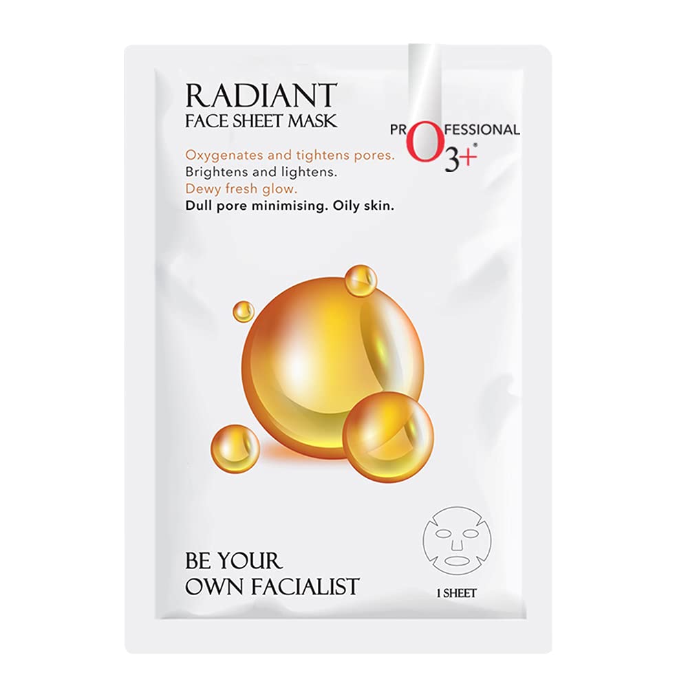 O3+ Facialist Radiant Face Sheet Mask for Oxygenates and tightens pores to reduce uneven skin tone (30g)