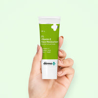 The Derma Co 3% Vitamin E Face Moisturizer Cream With Vitamin E & Lactic Acid | Fights Dryness | Non-Greasy & Lightweight | 100 G