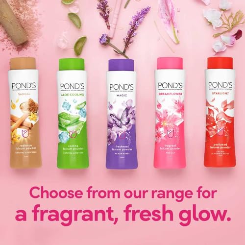 POND'S Dreamflower Fragrant Talc Powder with Vitamin B3, Pack of 1, 100gm