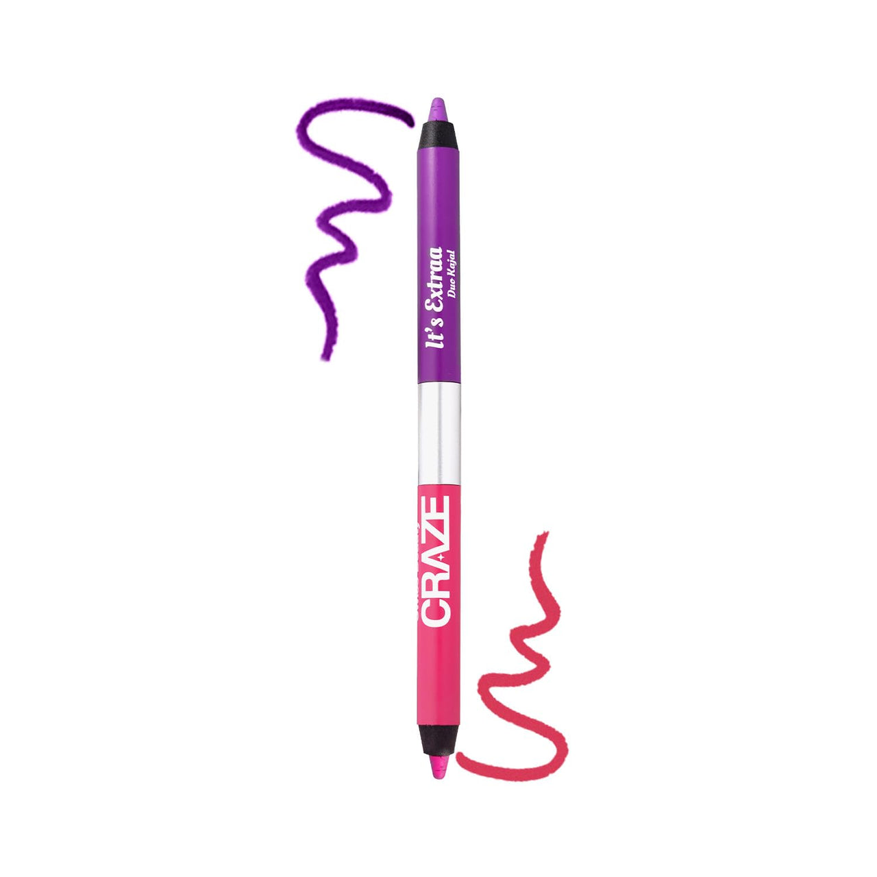 Swiss Beauty CRAZE It's Extraa Duo Kajal with Vitamin E | 2-in-1 Shades | Highly Pigmented | Smudge-Proof | With Precise Tip | Shade- Mean Girls, 2.6g |
