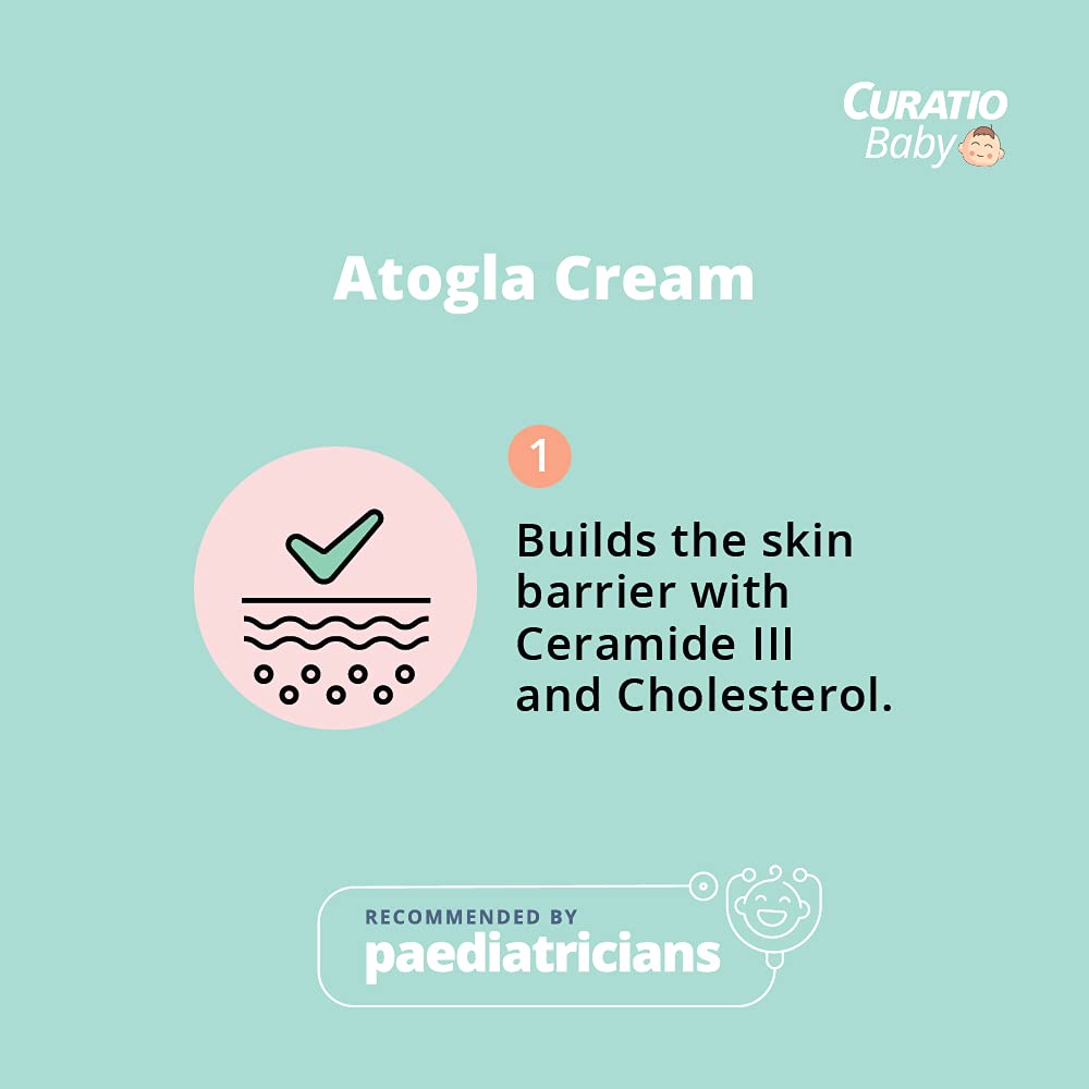 Tedibar Moisturising Baby Bathing Bar 75g (Pack of 2) And Atogla Baby Cream 100g - By Torrent Pharma